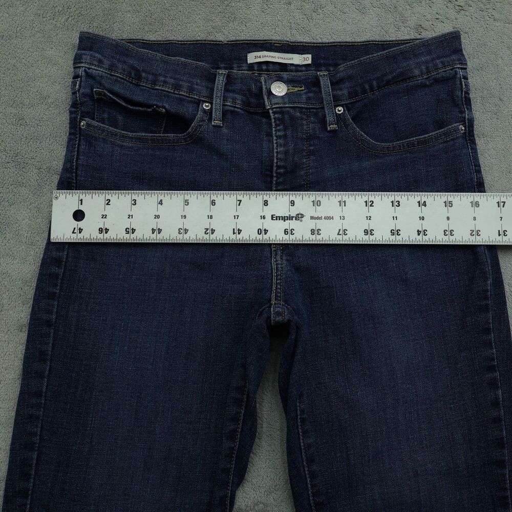 Levi's 314 Jeans Women's Size 30 Mid-Rise Shaping Straight Denim 29.5" Inseam - Picture 9 of 16